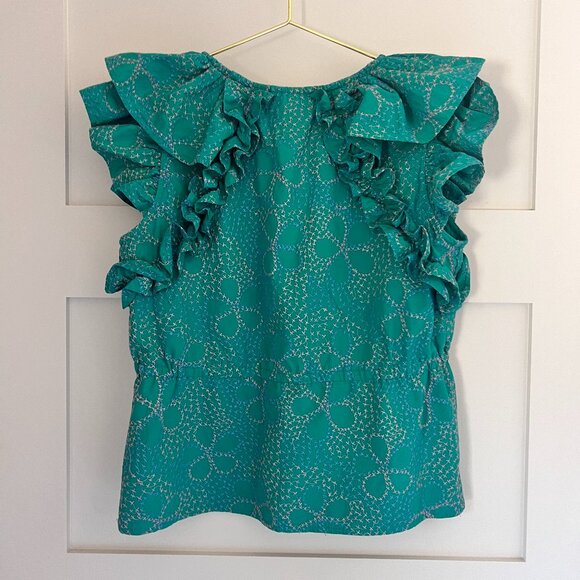 Maeve Ruffled Buttondown Blouse - Picture 3 of 4
